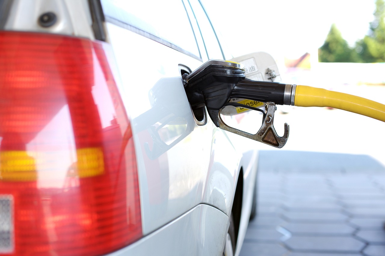 A car that refuels at a petrol station