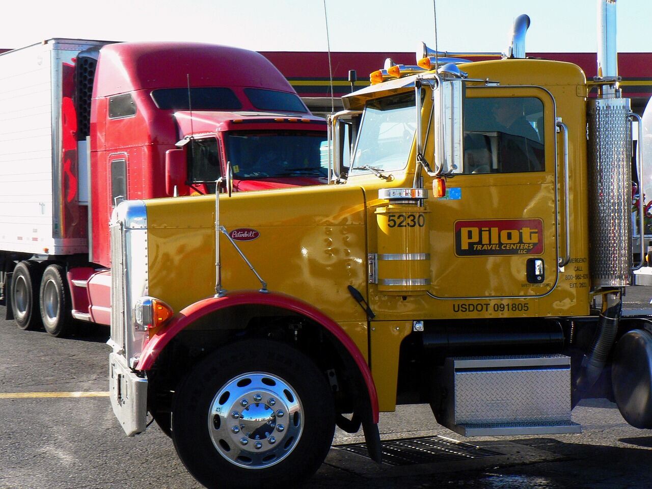 A truck that transports cars from point A to point B