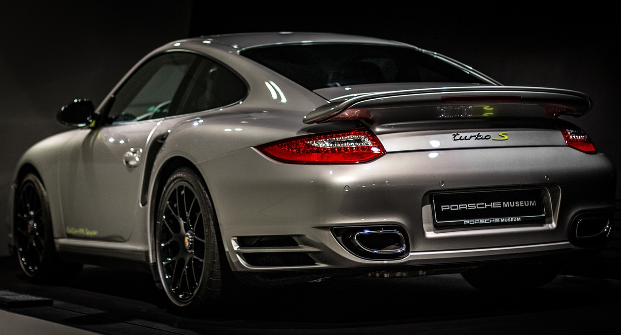 Grey Porshe 911 Turbo S parked