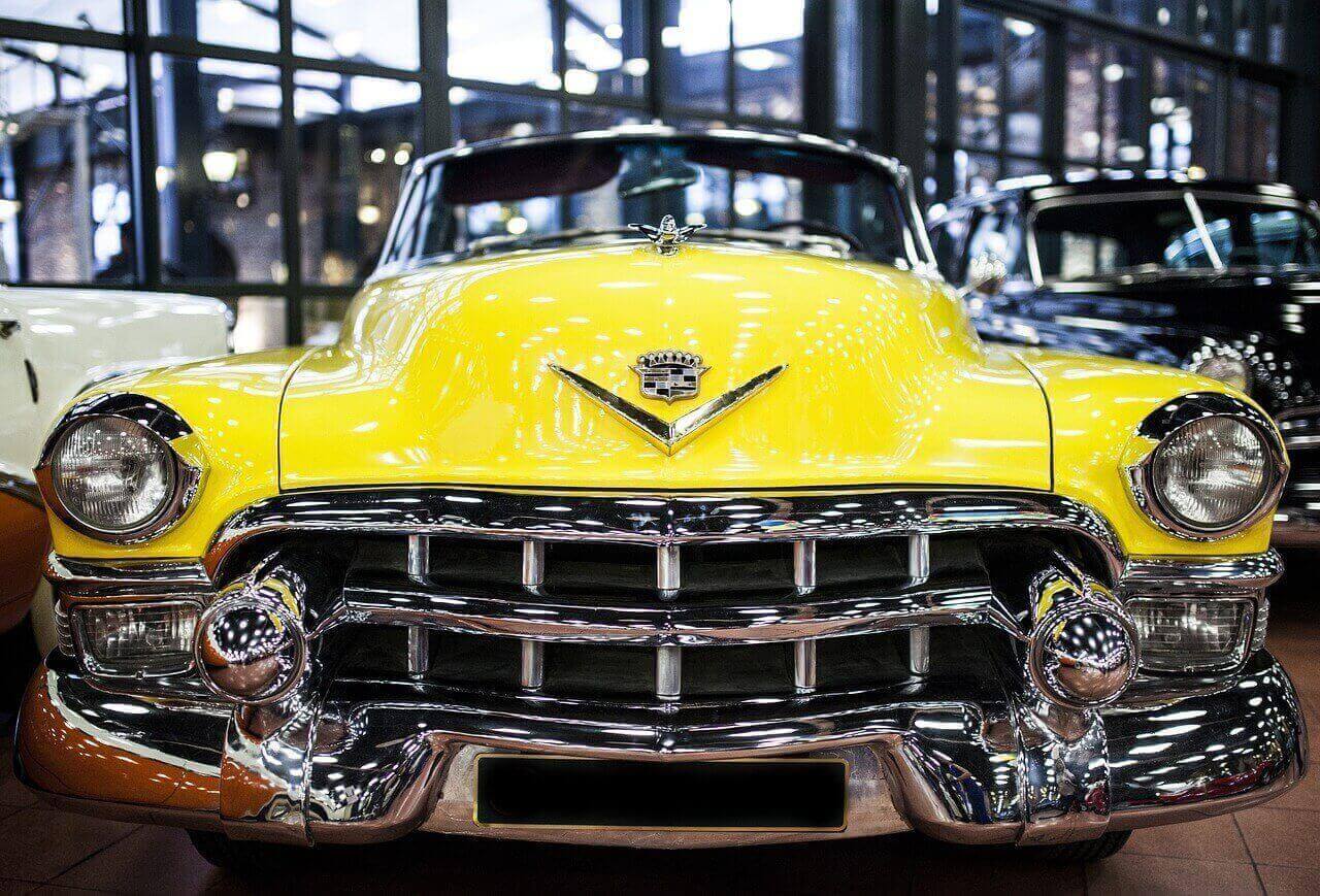Yellow Chrysler for shipping