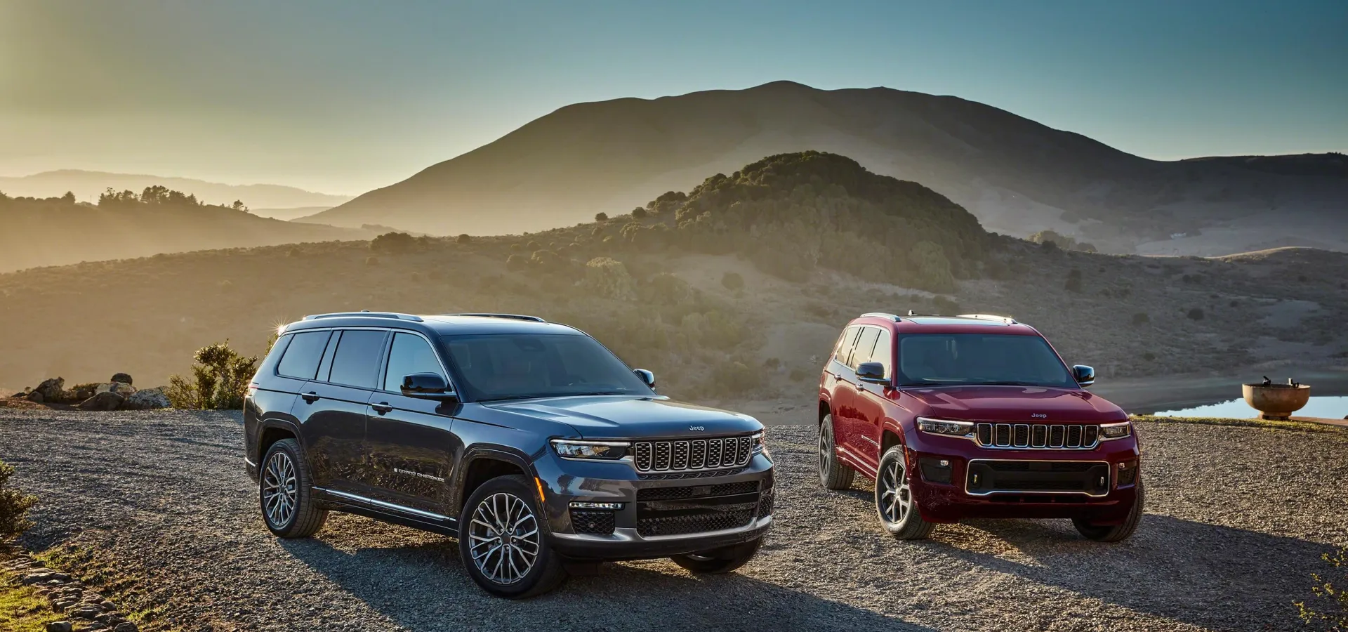 two cars Jeep Grand Cherokee L