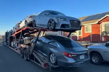 car trailer carrying cars