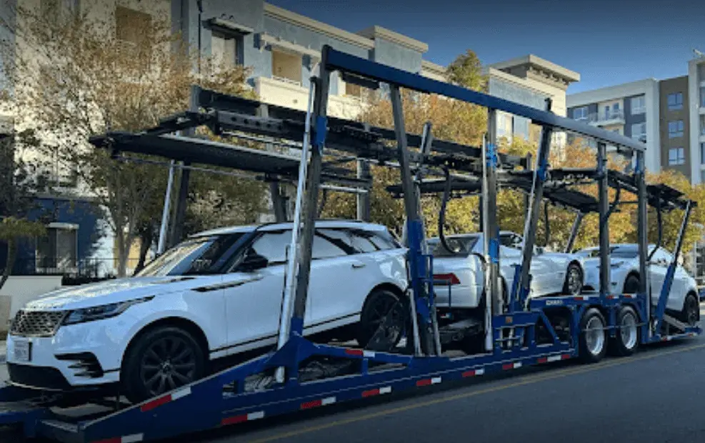 Trailer with cars
