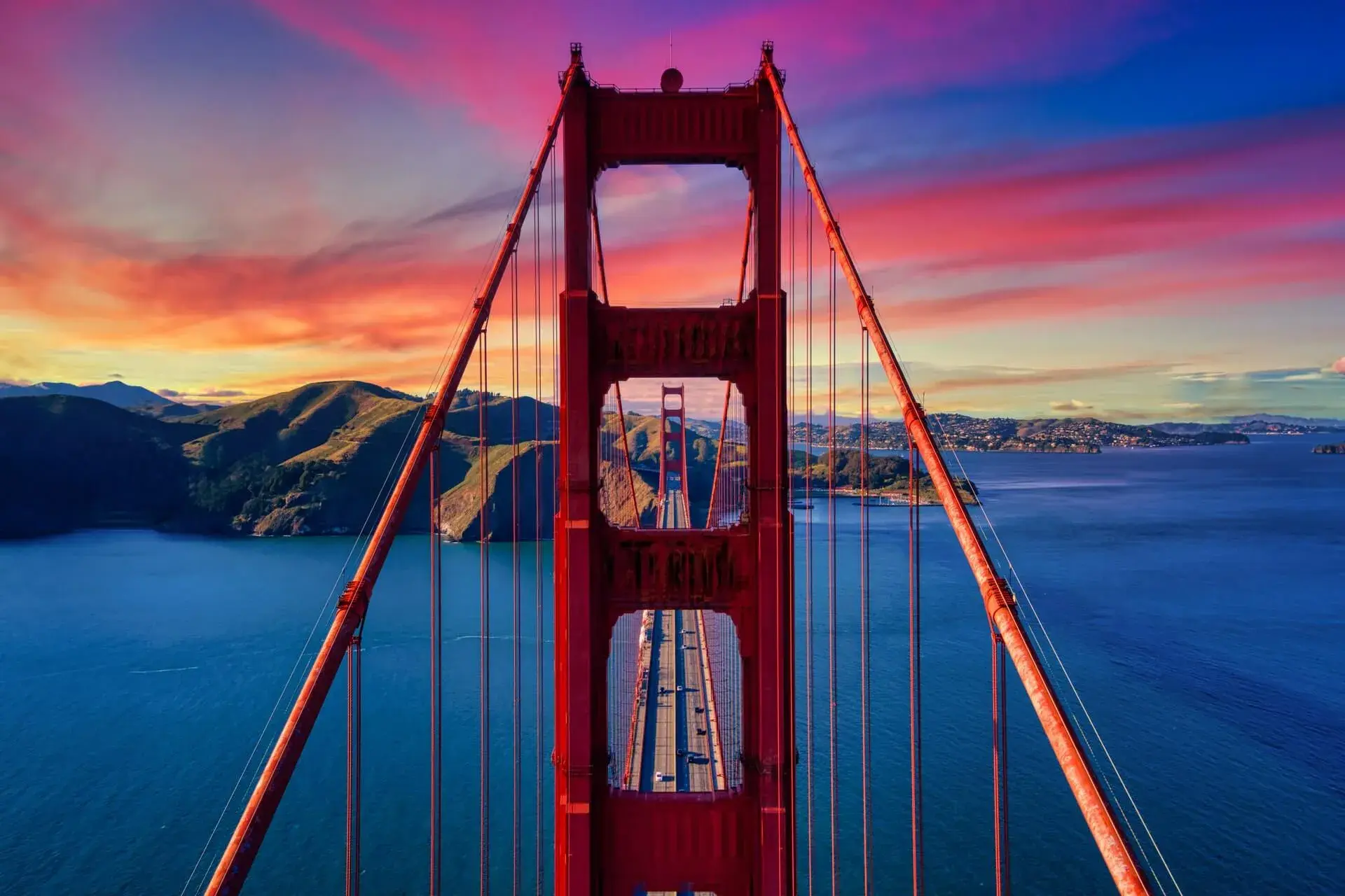 San Francisco bridge on sunset