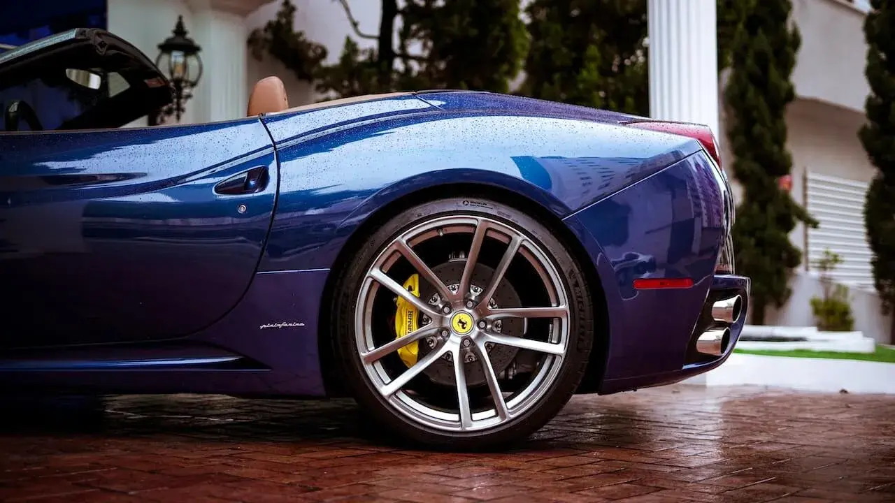 Close-up of a Ferrari California