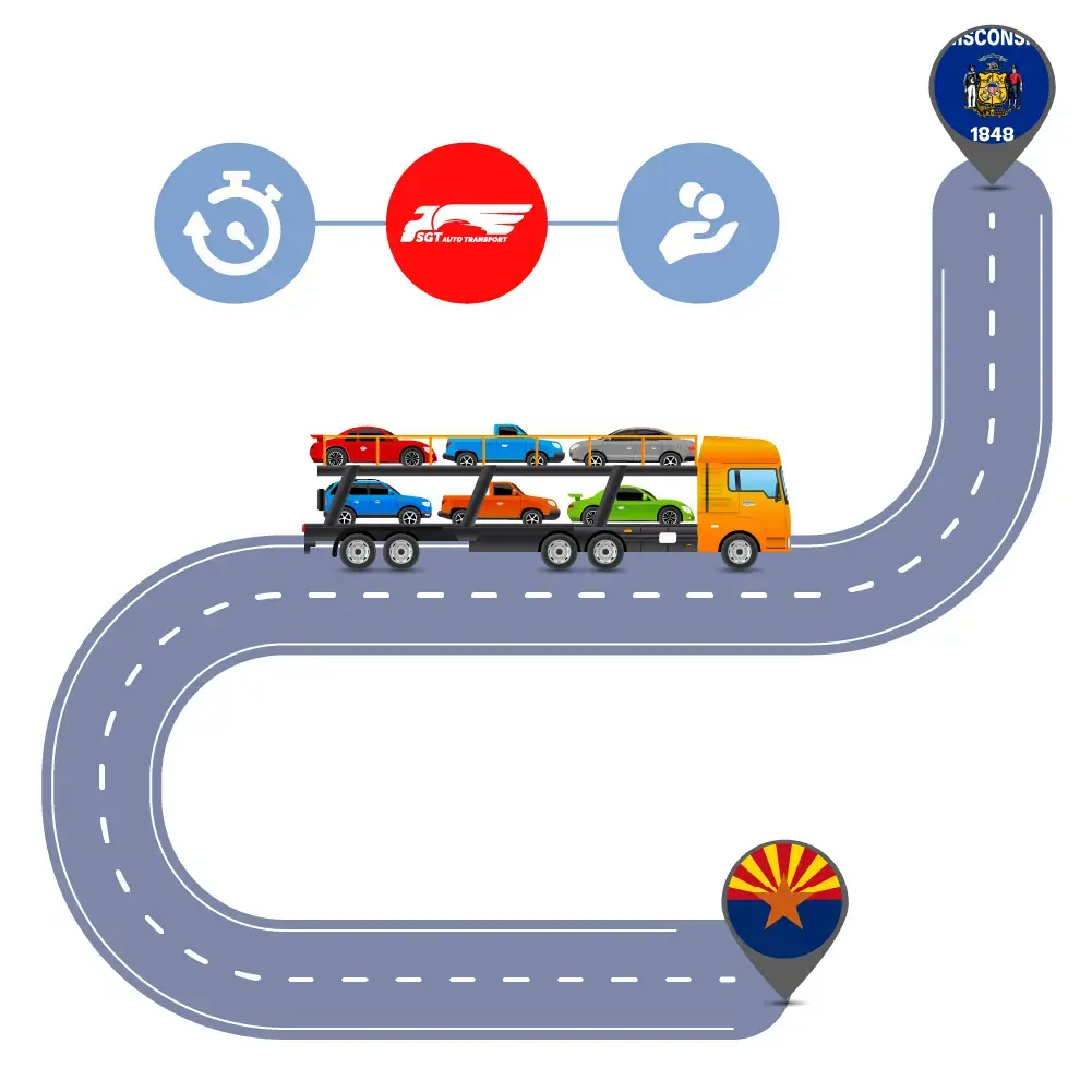 Auto Transport Costs & Delivery Time оn Car Shipping to and from Arizona to Wisconsin?
