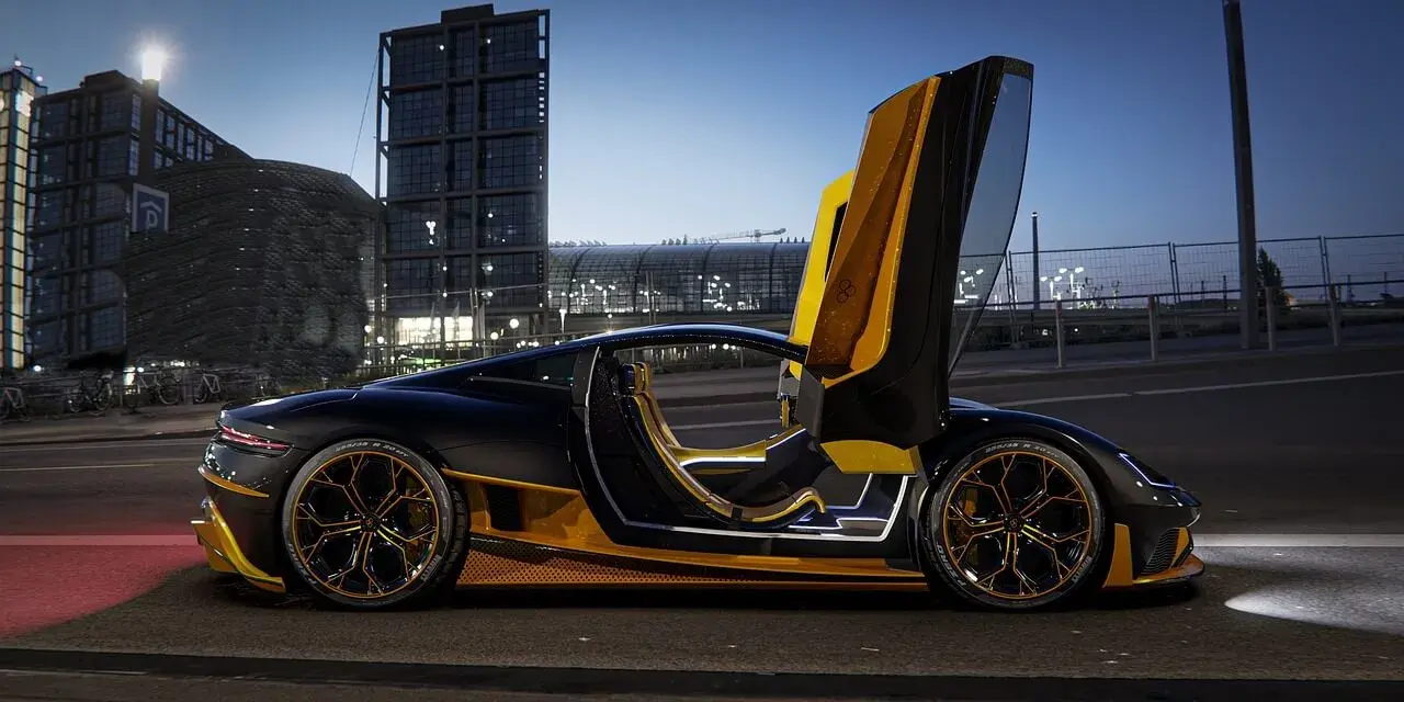 Black Bugatti with orange shades Black Bugatti with orange shades