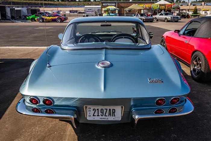 Corvette parked on a parking lot