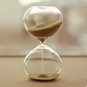 Hourglass with sand inside 