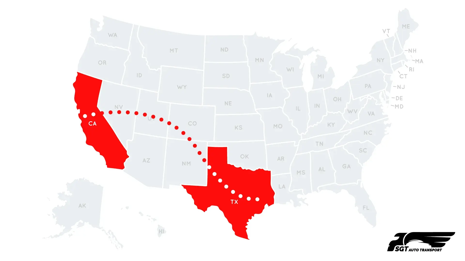 Los Angeles to Houston Map Los Angeles to Houston Map