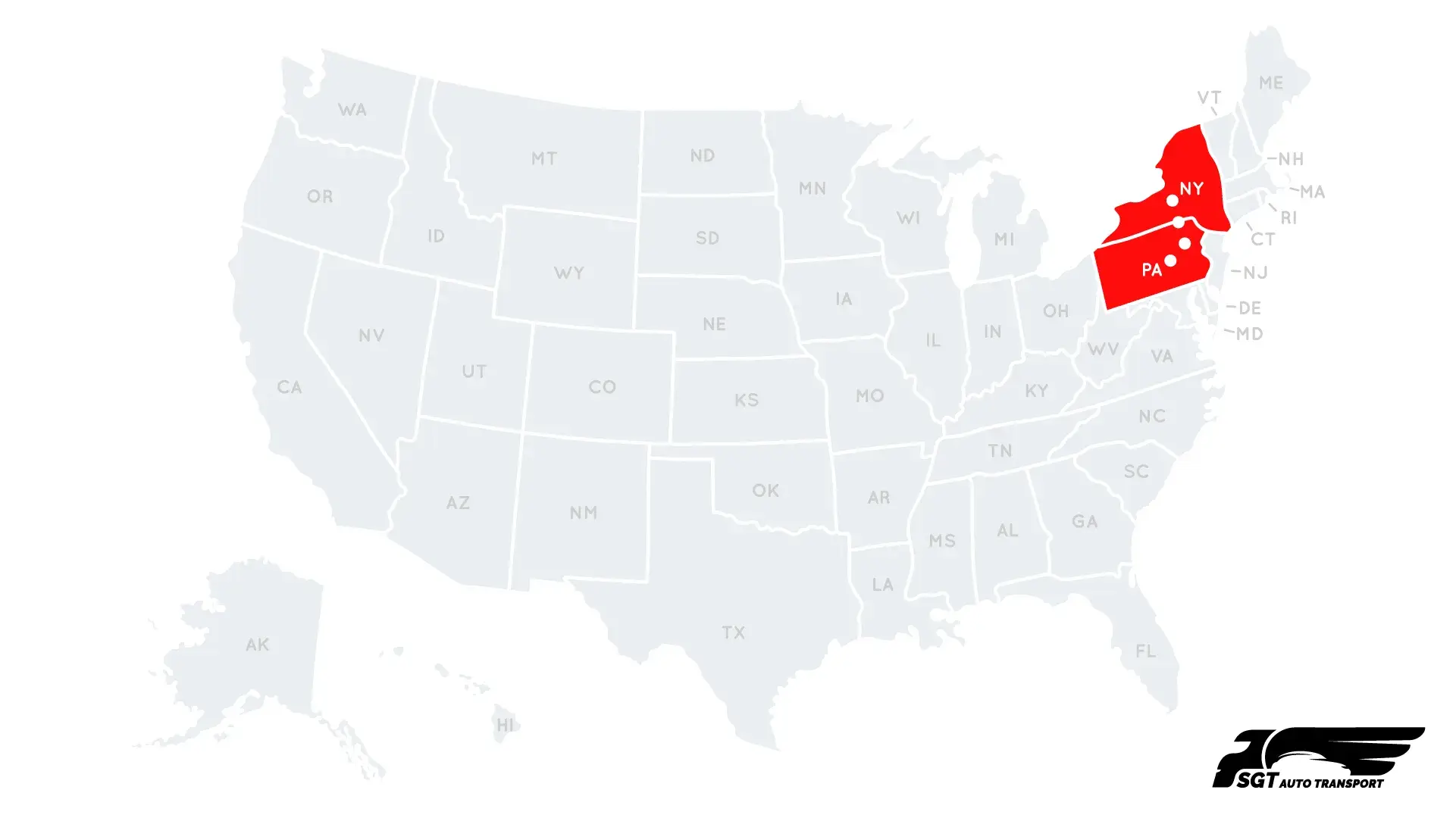 Ship a car From and To New York and Pennsylvania Ship a car From and To New York and Pennsylvania