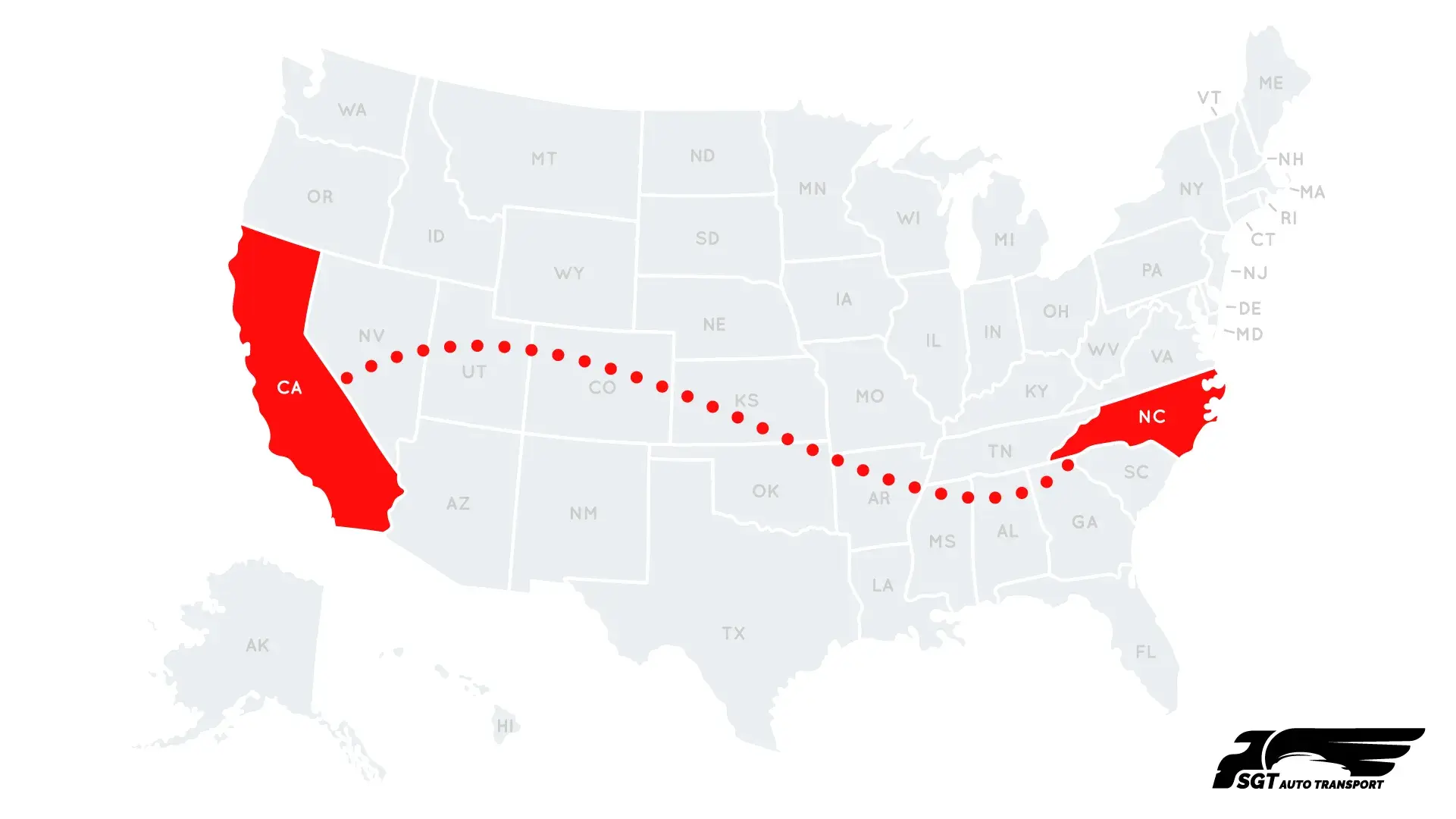 Car Shipping from North Carolina to California Car Shipping from North Carolina to California